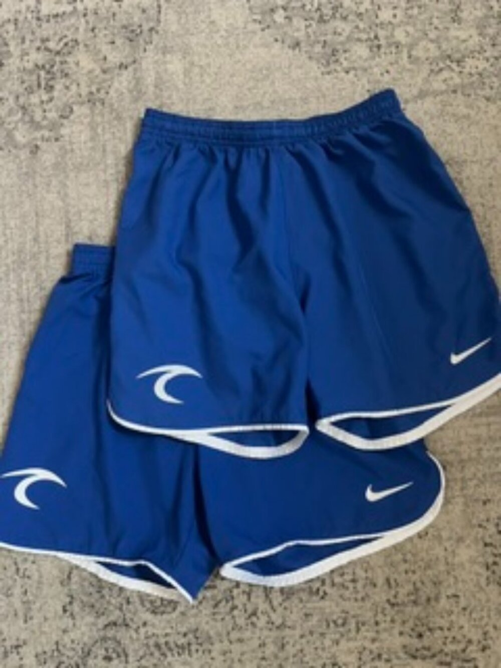 NIKE Dri-Fit Slim Fit Blue White SURF Shorts DH8302-480 Women's XS Bundle x 2
